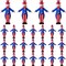 25 Pcs Patriotic Uncle Sam Figurines Mini Tiny Uncle Sam Garden Statue Figures Memorial Day Independence Day Table Decorations 4th of July Tiered Tray Tabletop Decor for Dining Room Home